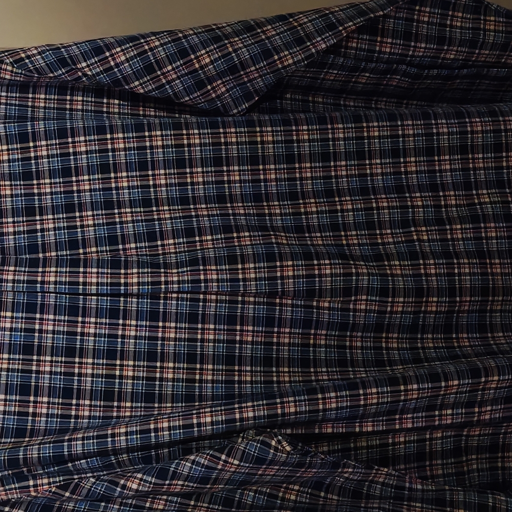 Plaid Patterned Fabric in Blue and Pink